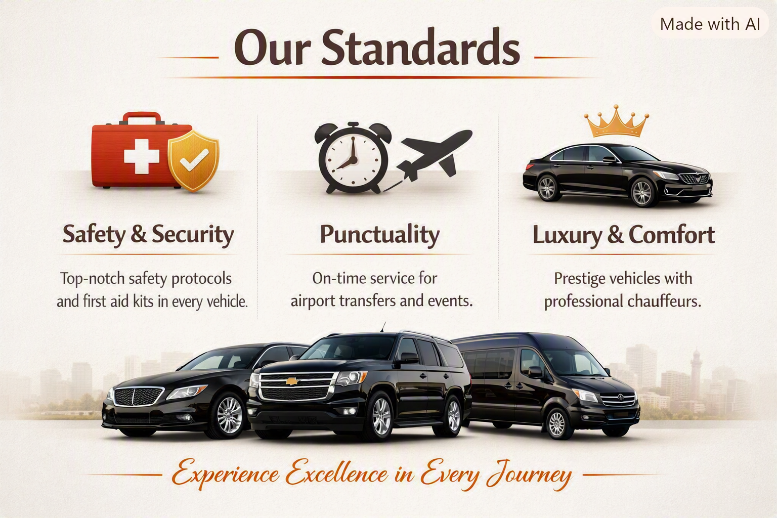 Professional chauffeur preparing a luxury vehicle